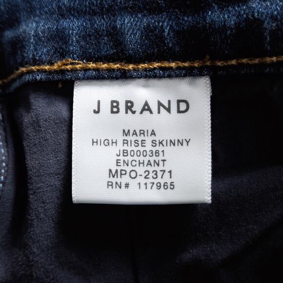 NEW J Brand Women’s Maria Jeans Model Off Duty Minimalist High Rise Denim Sz 24 - Picture 9 of 10